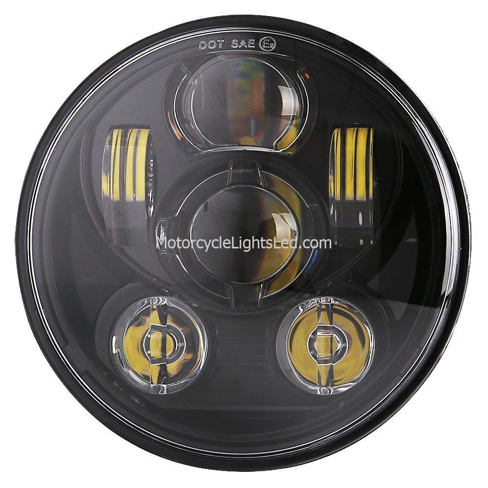 5.75 inch Led Motorcycle Headlight Black