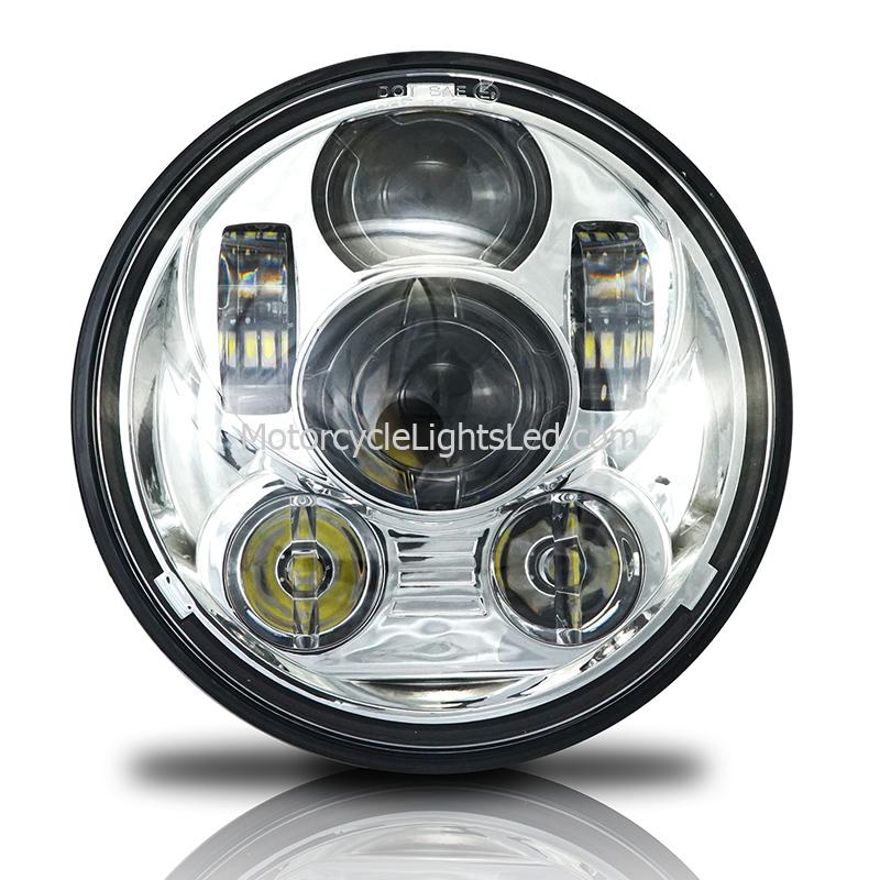 5.75 inch Led Motorcycle Headlight Chrome