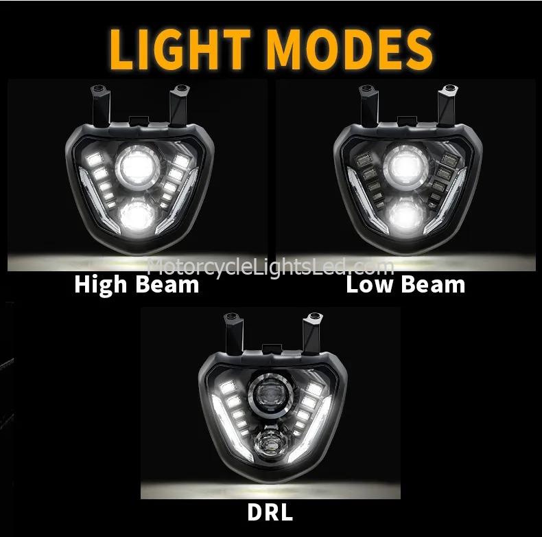 yamaha mt07 headlight beam modes